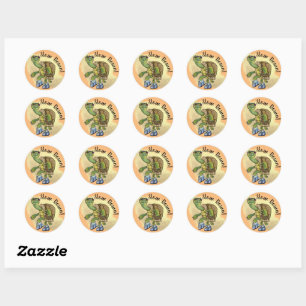 Sticker Rond Ralentir, Tortue Rapide Courir Terrapin