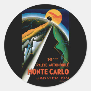 Sticker Rond Rallye automobile Monte Carlo ~ Annonce automobile