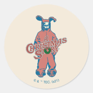 Sticker Rond Ralphie   Cauchemar rose