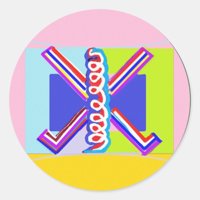 Sticker Rond RAMA - Symbole curatif de Karuna REIKI (Devant)