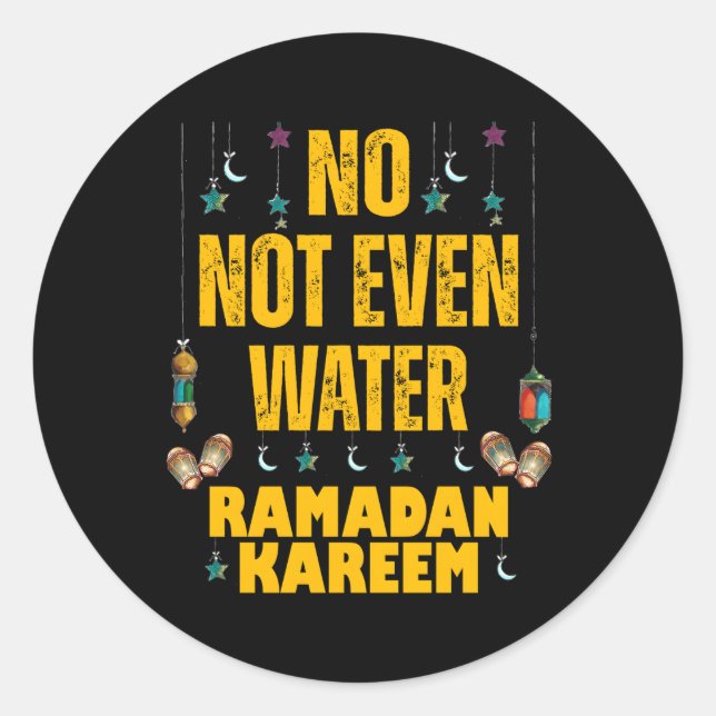 Sticker Rond Ramadan Kareem 2023Jeûne islamique pour (Devant)