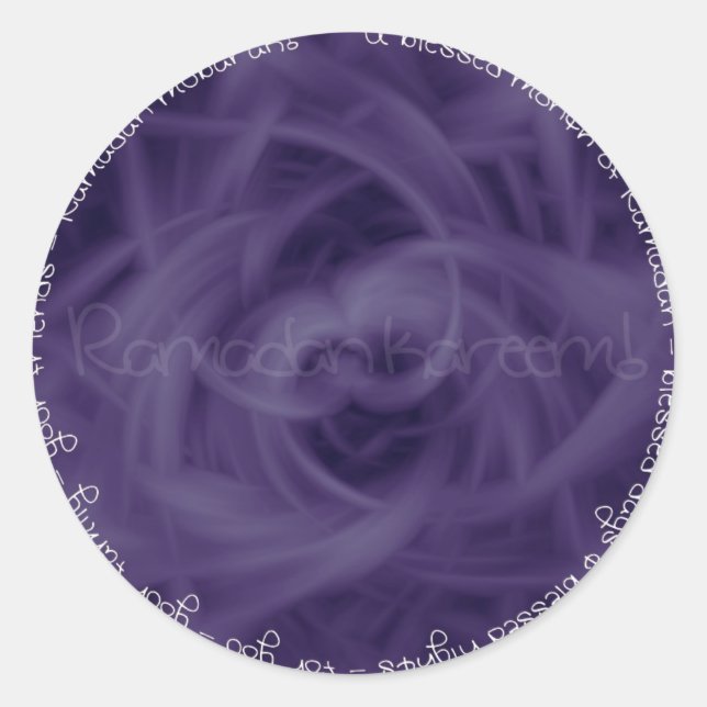 Sticker Rond Ramadan kareem ! - Blessed Ramadan (Devant)