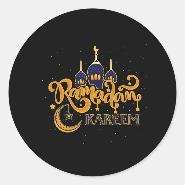 Sticker Rond Ramadan Kareem Moubarak Jeûner (Devant)