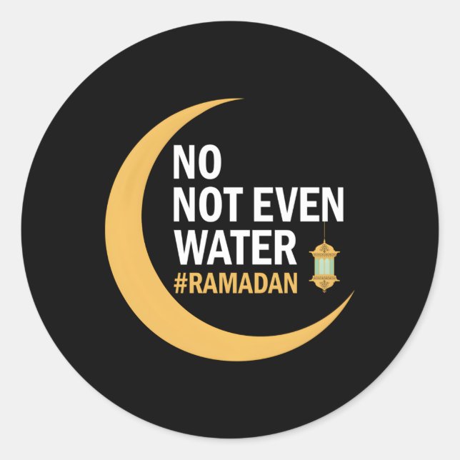 Sticker Rond Ramadan Kareem Pas Même Eau Ramadan 2022 (Devant)