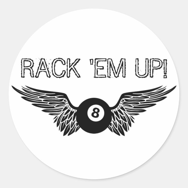 Sticker Rond ramassez-les ! : le vol de boule de huit (Devant)