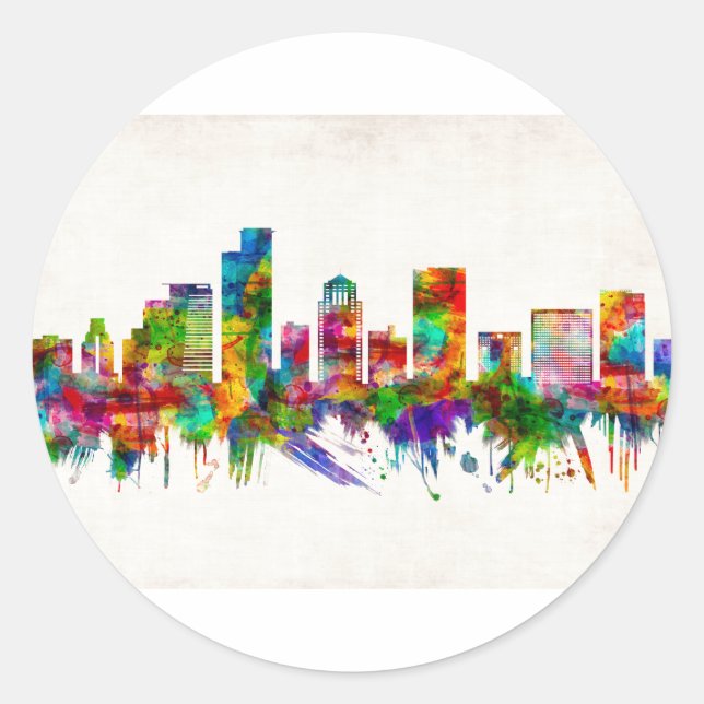 Sticker Rond Ramat Gan Israel Skyline (Devant)