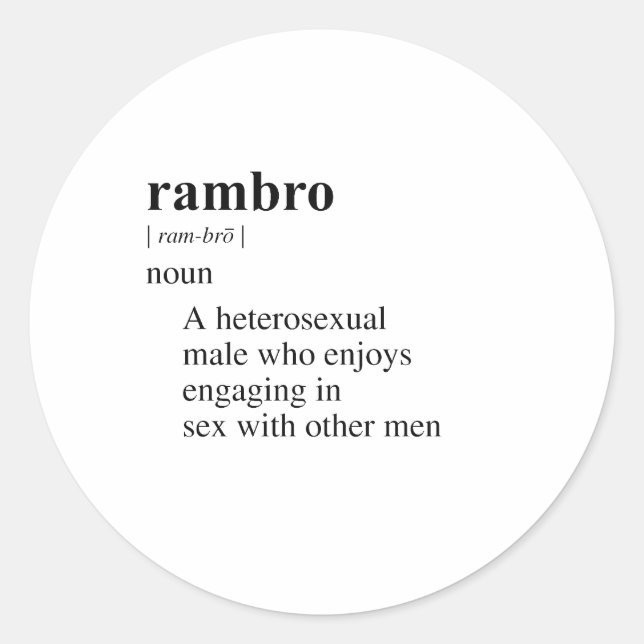 STICKER ROND RAMBRO (Devant)