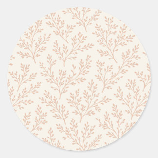 Sticker Rond Rameaux de forêt Chaud Abricot - Neutre