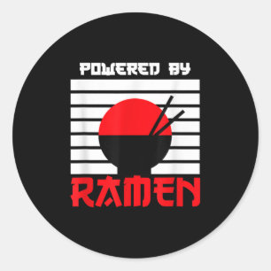 Sticker Rond Ramen À L'Intérieur, Profitez Du Japonais Alimenté