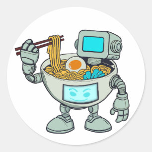 Sticker Rond Ramenbot