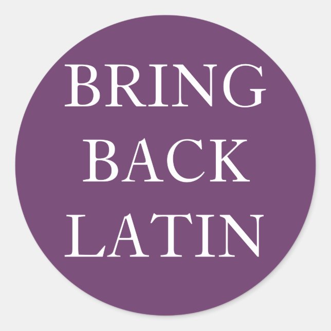 Sticker Rond Ramenez l'autocollant latin (Devant)