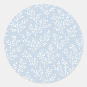 Sticker Rond Ramilles de forêt neutres - Bleu poussiéreux