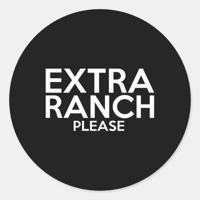 Sticker Rond Ranch Extra S'Il Vous Plaît Footer Salade Américai (Devant)