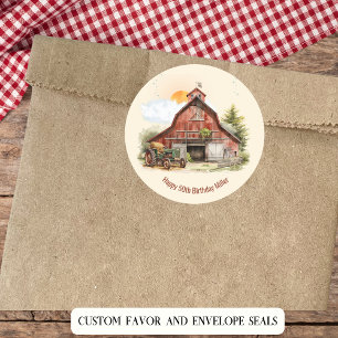 Sticker Rond Ranch Rustic Farm 50e anniversaire