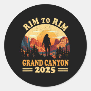 Sticker Rond Rand Sud au Rand Nord Grand Canyon 2025 Randonnée 