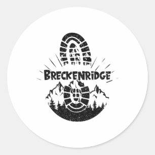 Sticker Rond Randonnée À Breckenridge Usa Vacances Ski