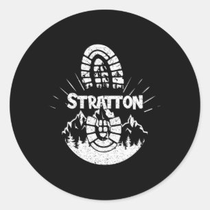 Sticker Rond Randonnée À Stratton Usa Vacances Ski
