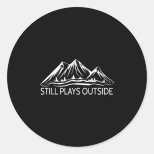 Sticker Rond Randonnée & Forêt naturelle avec emplacement d
