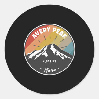 Sticker Rond Randonnée Avery Peak Maine
