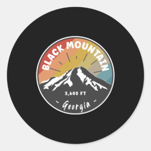 Sticker Rond Randonnée Black Mountain Géorgie