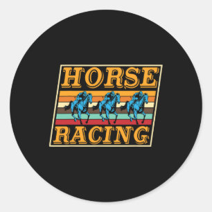 Sticker Rond Randonnée Cheval Équitation Équitation Horse Ferme