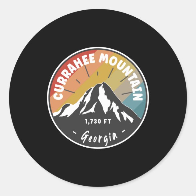 Sticker Rond Randonnée Currahee Mountain Georgia (Devant)