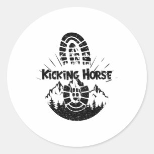 Sticker Rond Randonnée En Kicking Horse Vacances Ski