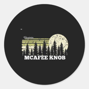 Sticker Rond Randonnée en Virginie Mcafee Knob Arbres Nature Fo