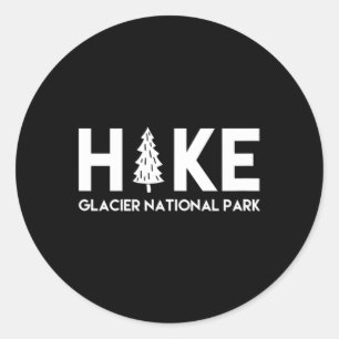 Sticker Rond Randonnée Glacier National Park Montana Souvenir 