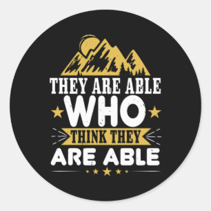 Sticker Rond Randonnée - Ils Sont Capables Qui Pensent Être Cap