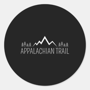 Sticker Rond Randonnée minimaliste sur l'Appalachian Trail pour