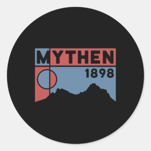 Sticker Rond Randonnée Mont Grosser Mythen Vélo Tout Terrain Su