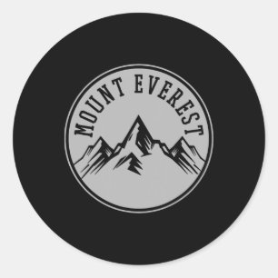 Sticker Rond Randonnée montagneuse Mont Everest Randonneur Esca