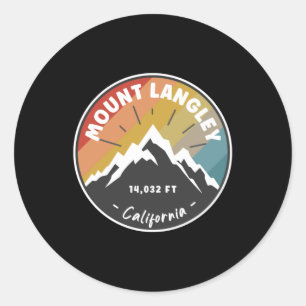 Sticker Rond Randonnée Mount Langley Californie