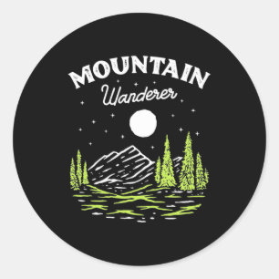 Sticker Rond Randonnée Mountain Wanderer