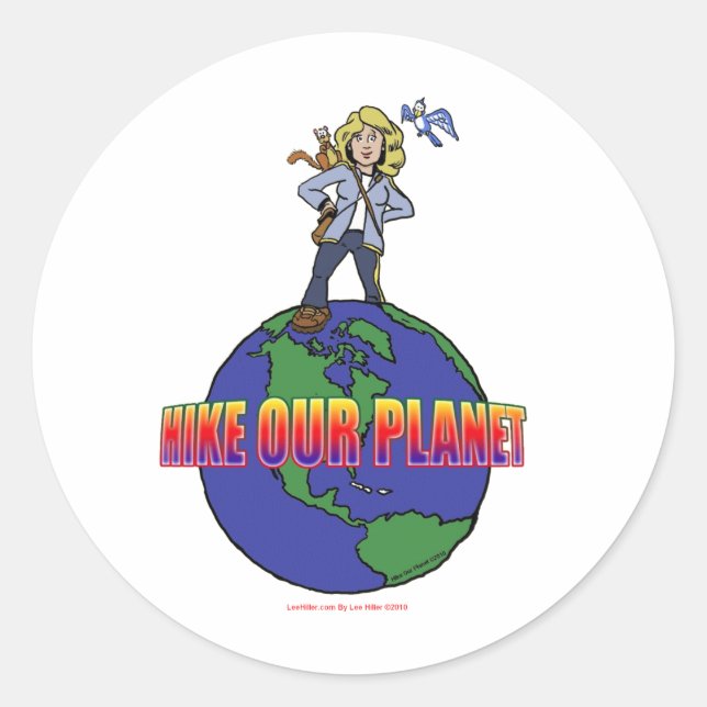 Sticker Rond Randonnée Officielle Enfants Notre Planète Logo Ge (Devant)