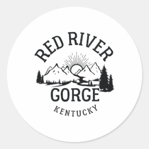 Sticker Rond Randonnée Red River Gorge Parcs Kentucky Randonnée