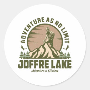 Sticker Rond Randonnée Rétro au lac Joffre