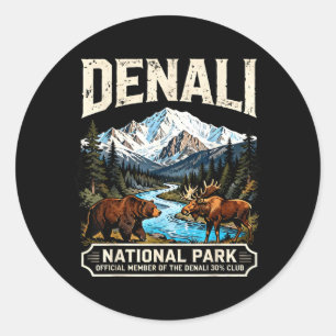 Sticker Rond Randonneur du parc national d'Alaska du club Denal