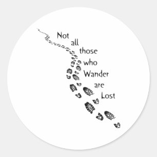 Sticker Rond Randonneur Pas tous ceux qui errent sont perdus Ra