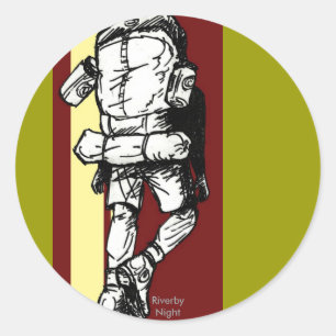 Sticker Rond Randonneur (type) - RedYellow