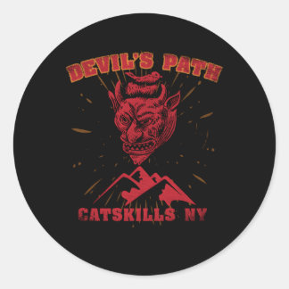 Sticker Rond Randonneurs De Cats Le Chemin De Devil À L'Hauteur