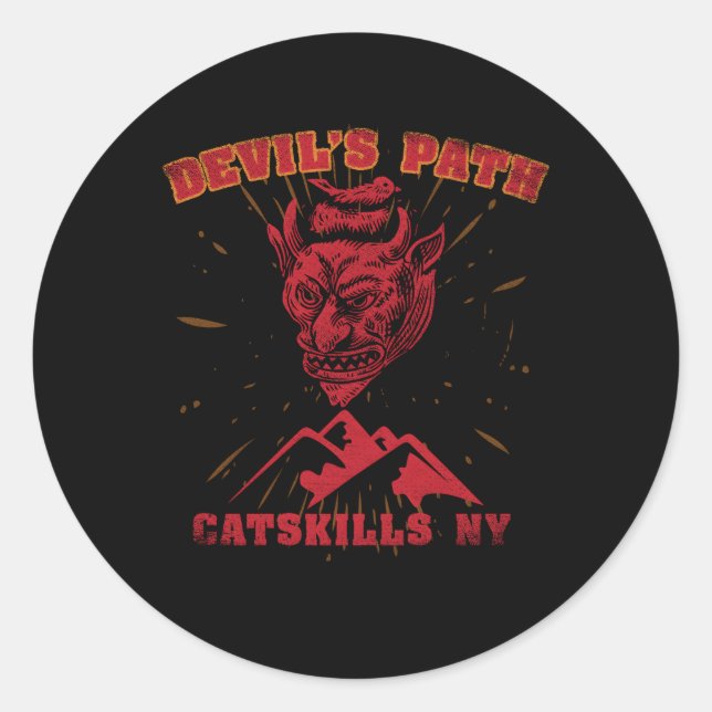 Sticker Rond Randonneurs De Cats Le Chemin De Devil À L'Hauteur (Devant)