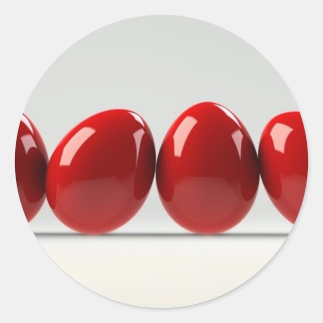 Sticker Rond rangée d'oeufs (Devant)