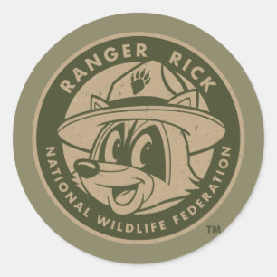 Sticker Rond Ranger Rick Logo de Rick Khaki