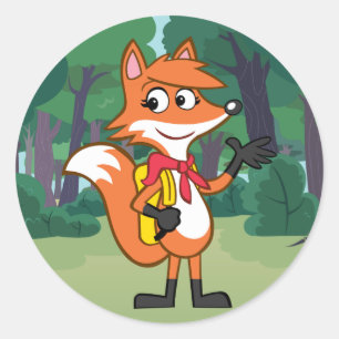 Sticker Rond Ranger Rick   Scarlett Fox Waving