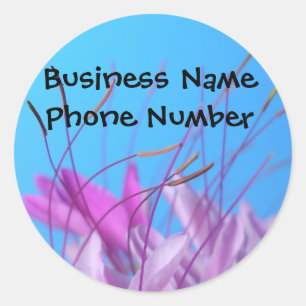 Sticker Rond Rappel rose d'affaires de fleur