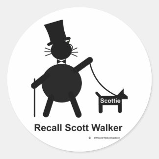 Sticker Rond Rappeler Scott Walker