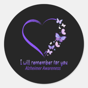 Sticker Rond Rappelez-vous pour vous Alzheimer Vêtements de sen