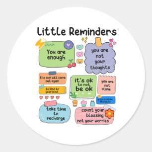 Sticker Rond Rappelle Que Vous Êtes Assez Sensibilisé À La Sant